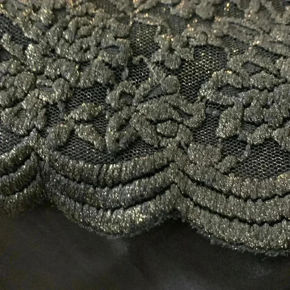 Grayson Holiday  Season Black/Gold Boatneck Collar, Long Sleeves, Stretch, Lined - Picture 7 of 7